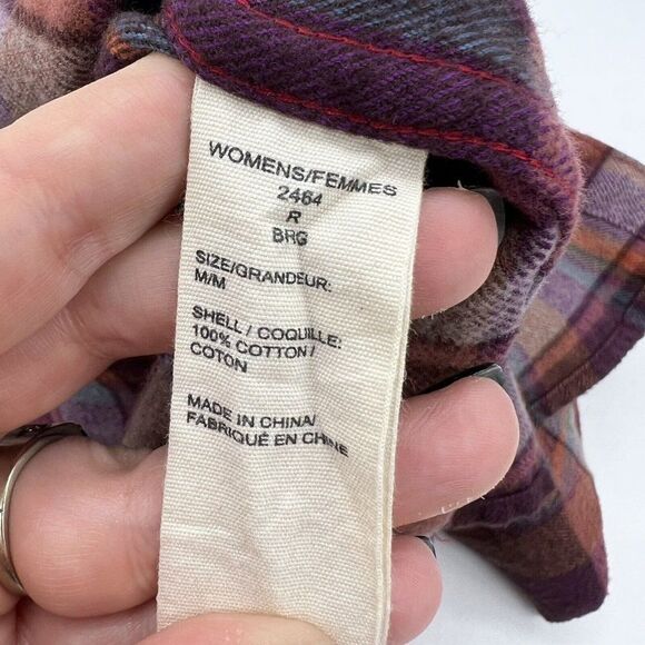 Woolrich Pink Red Flannel Button Down shirt size M - Picture 3 of 3